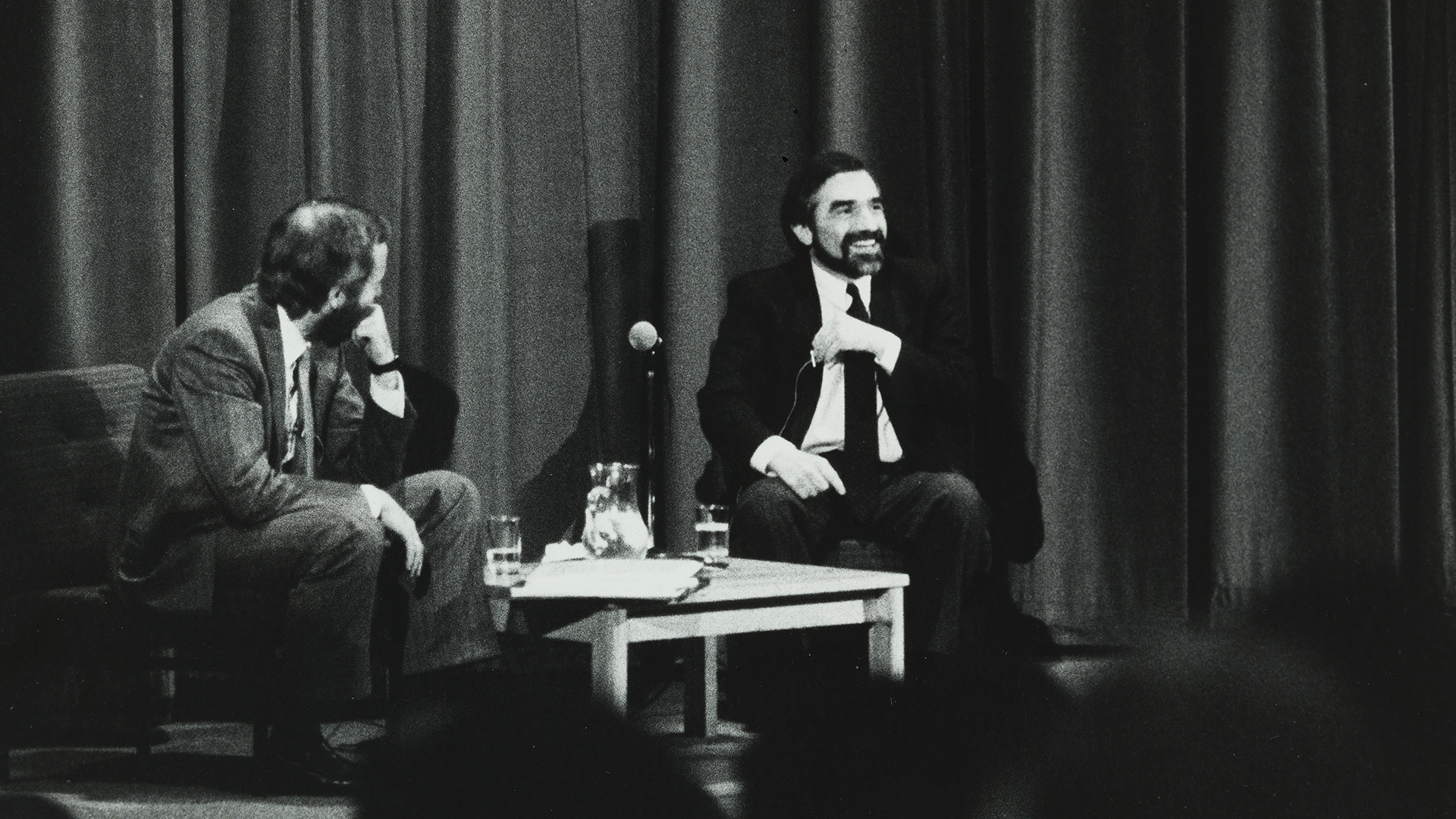 Martin Scorsese on stage at Filmhouse, 1985
