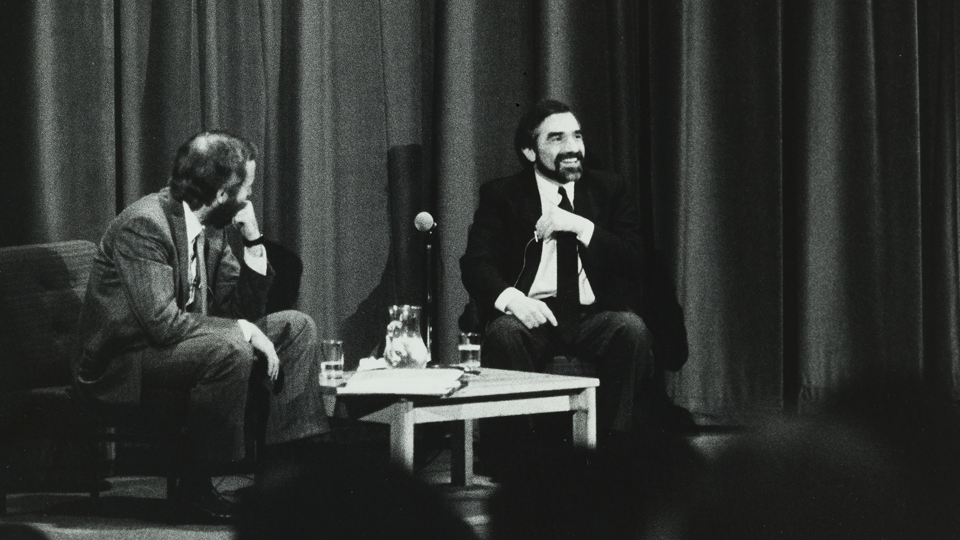 Martin Scorsese on stage at Filmhouse, 1985