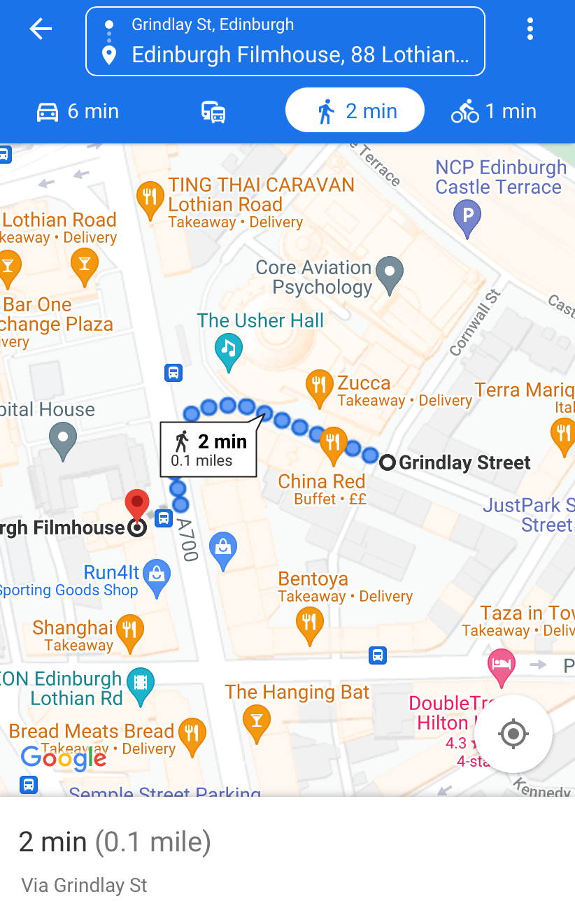 Grindlay Street Accessible Parking Map