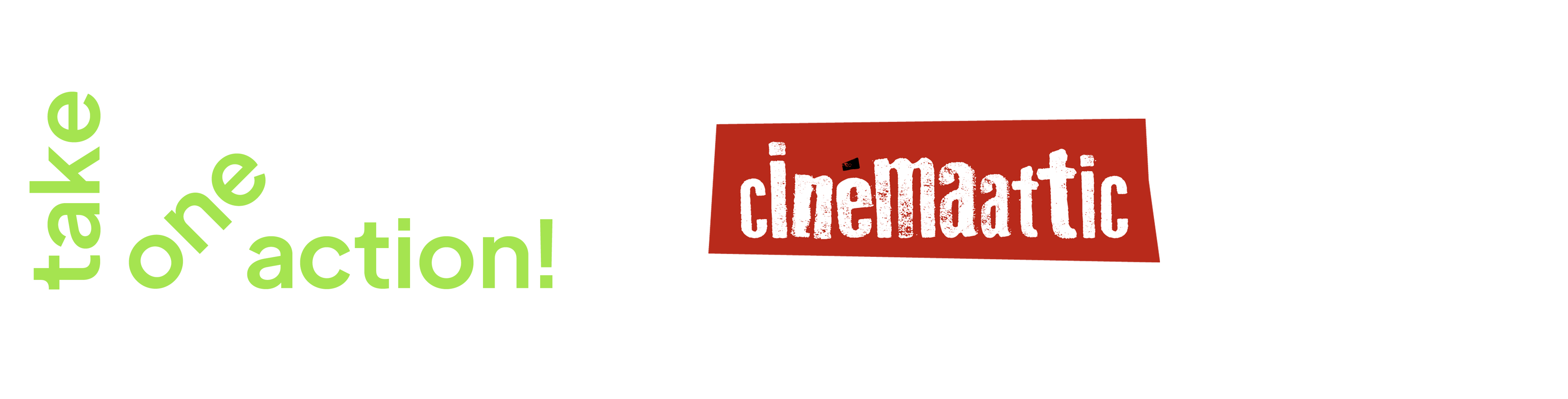 Take One Action, CinemaAttic and Film Hub Scotland logos